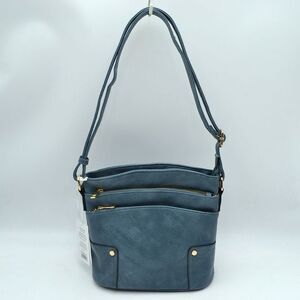 Alyssa Nicole Triple Zip Pocket Large Crossbody Bag